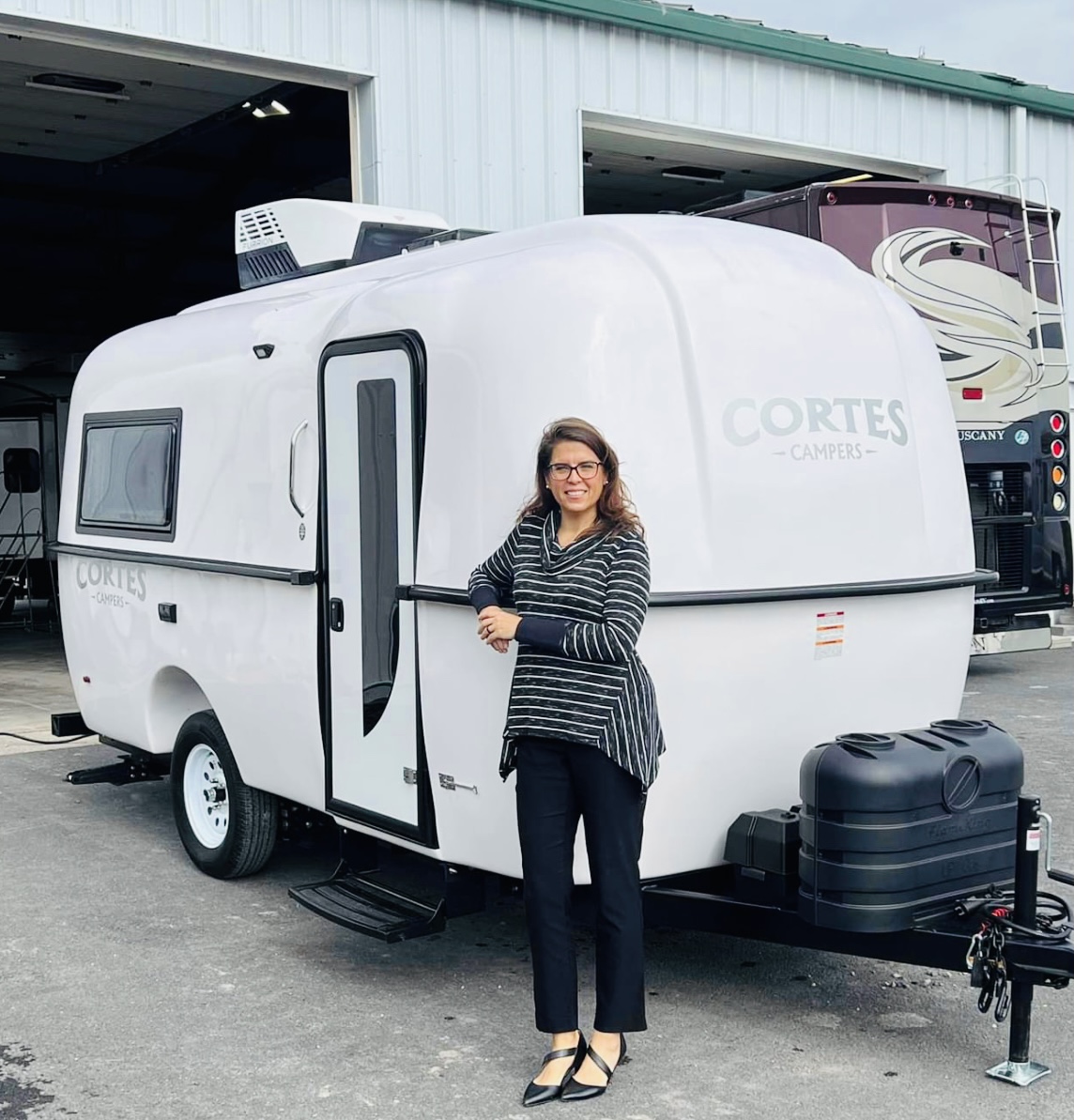 Cortes Campers sponsored the Hershey RV Show 2023 giveaway camper. The winner picked up their new Cortes 16 at Liberty RV on September 28th.